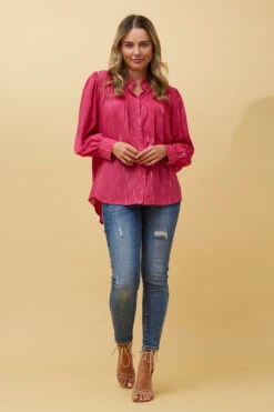 GEMINI FOIL PRINT SHIRT -Femme Connection Sales 3302ebf76c860131f3845602f768142a