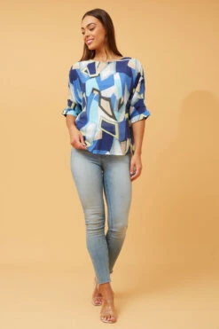 TARA ABSTRACT PRINT TOP