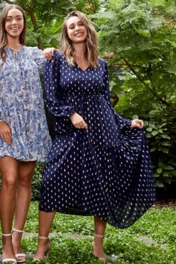 CRYSTELLE TEARDROP FOIL PRINT MAXI DRESS -Femme Connection Sales 333bdc97b7a55bed82d79db6b67ba102