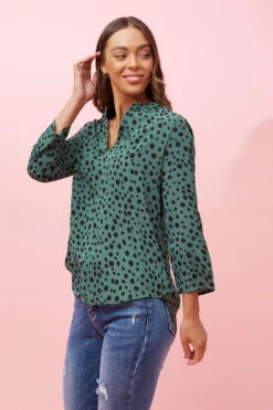 SPICY ANIMAL PRINT BLOUSE -Femme Connection Sales 33c88cc8b61a6baf2676f149c7ebfd7f