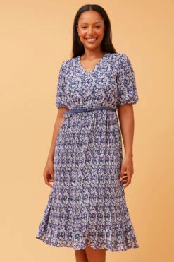 EDINA PLEATED FLORAL MIDI DRESS -Femme Connection Sales 36944b66e64af49d5c6220e451556673