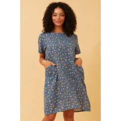 VINE DITSY FLORAL SHIFT DRESS -Femme Connection Sales 369919acde02b6a1c753f39c7986b302