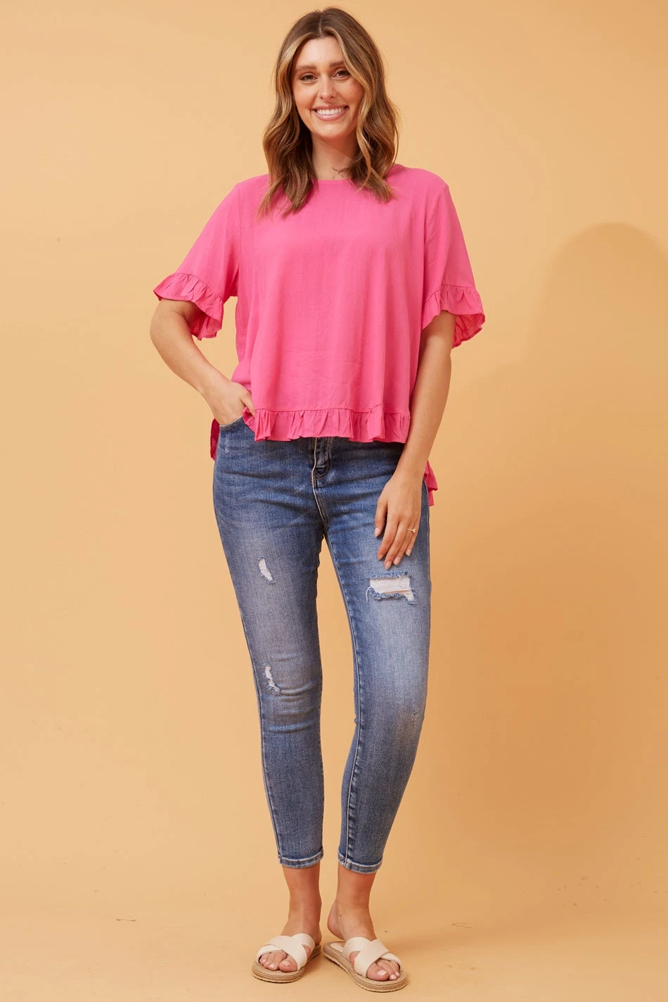 FRILA LINEN SMOCK TOP 14 FRILA LINEN SMOCK TOP - Image 12