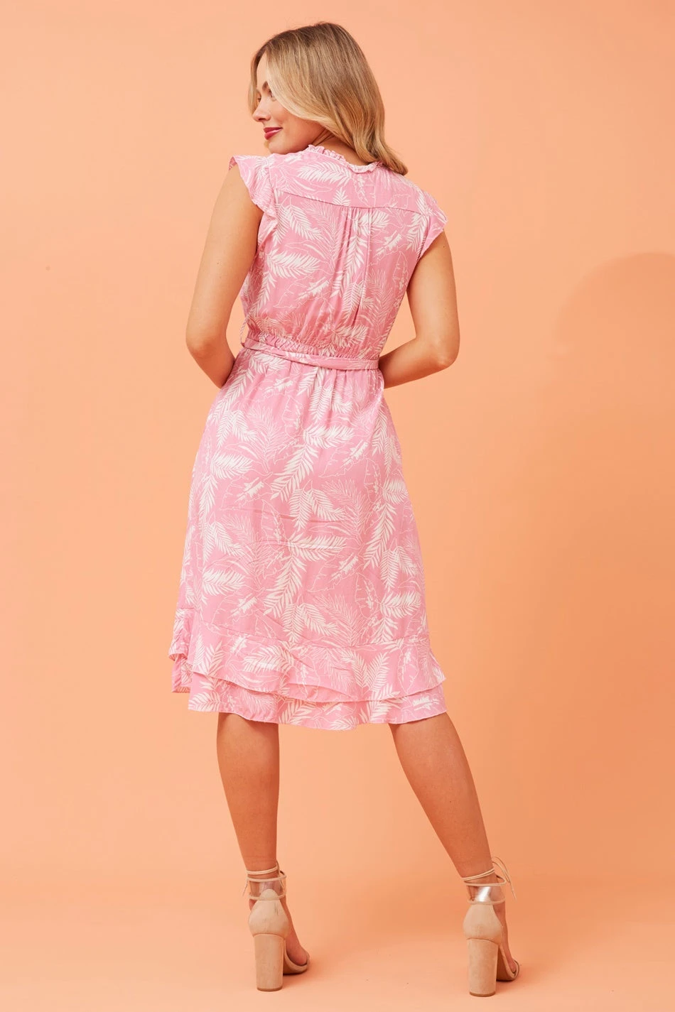 RAVINA LEAF PRINT SHORT DRESS 8 RAVINA LEAF PRINT SHORT DRESS - Image 6