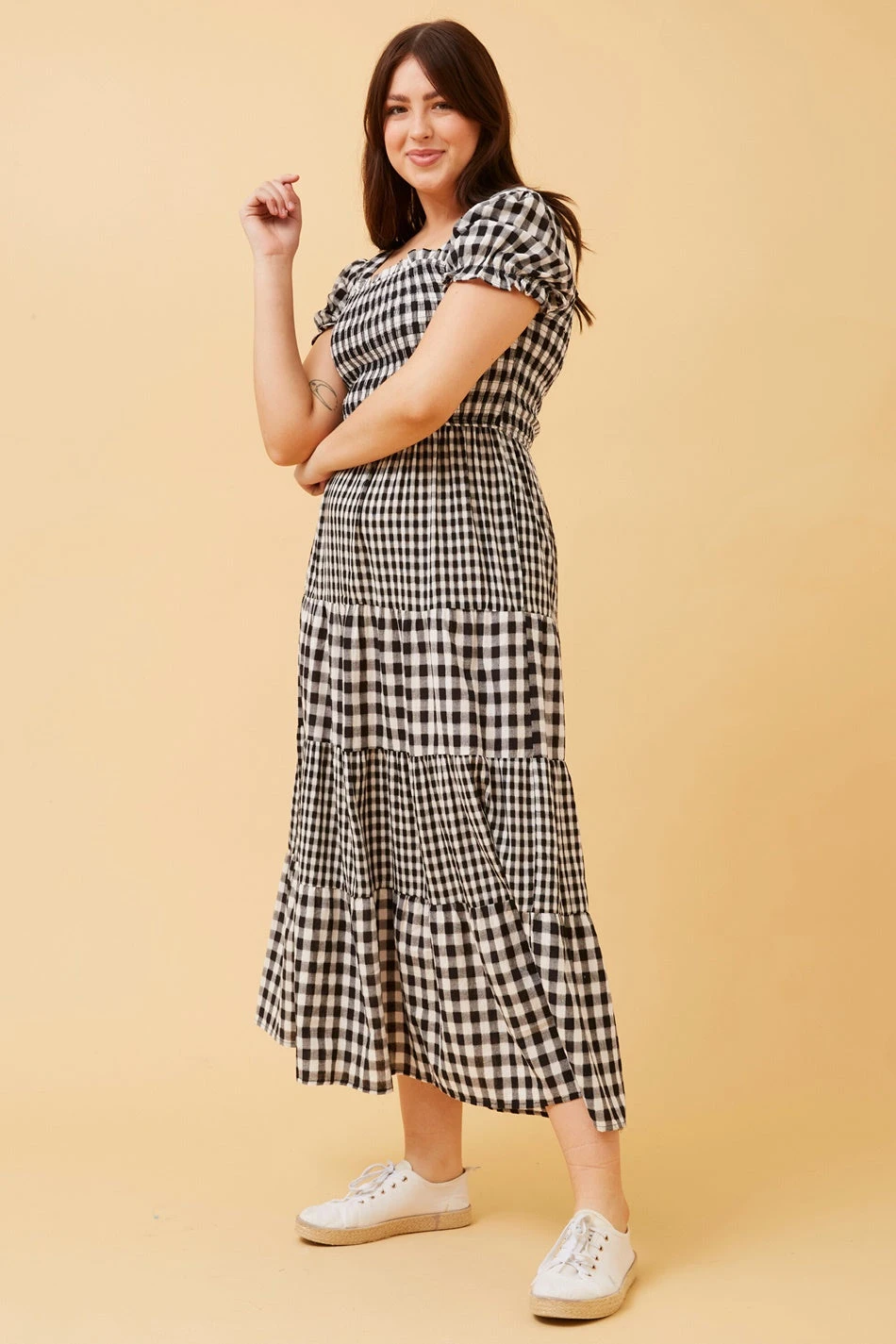 ASHTON GINGHAM TIERED MAXI DRESS 4 ASHTON GINGHAM TIERED MAXI DRESS - Image 2