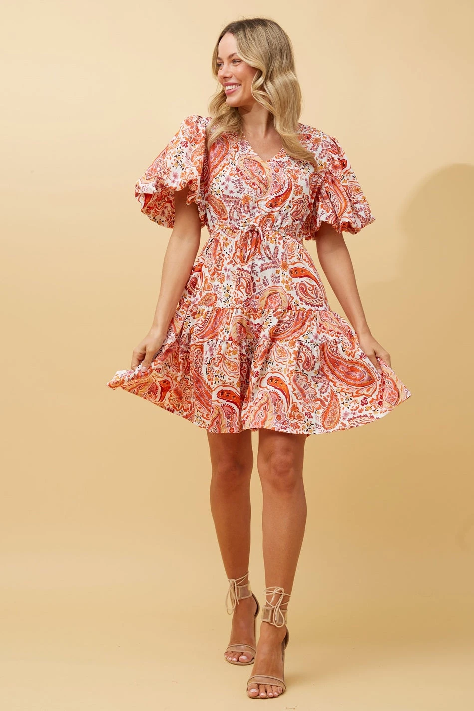 TAMIA PAISLEY BOHO SHORT DRESS 6 TAMIA PAISLEY BOHO SHORT DRESS - Image 4