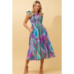 MAVIS ANIMAL PRINT MIDI DRESS -Femme Connection Sales 38a526b2b0edeaddfba8ce8ab0df10b8