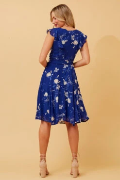 SANDRA FLORAL SHORT DRESS -Femme Connection Sales 38e8cabbdd8e78a18c969ca9b142ef39