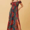 ROBIN ABSTRACT BOHO MAXI DRESS -Femme Connection Sales 39f04fe094a2a4efb0f2cd81f4a734f3