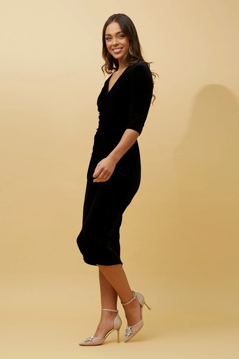 KIRALEE VELOUR BODYCON MIDI DRESS 8 KIRALEE VELOUR BODYCON MIDI DRESS - Image 6