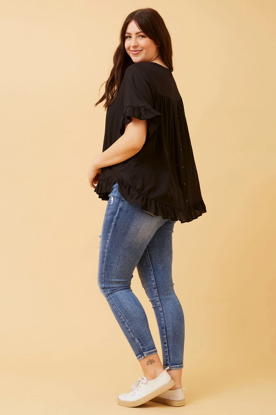 FRILA LINEN SMOCK TOP 7 FRILA LINEN SMOCK TOP - Image 5