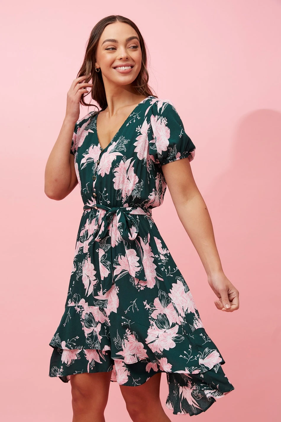 BRENDA FLORAL SHORT DRESS 9 BRENDA FLORAL SHORT DRESS - Image 7