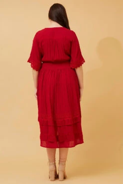 BRIANNA LACE TRIM MIDI DRESS -Femme Connection Sales 3c52d461e3c5d93759cbbc73ff2e448a