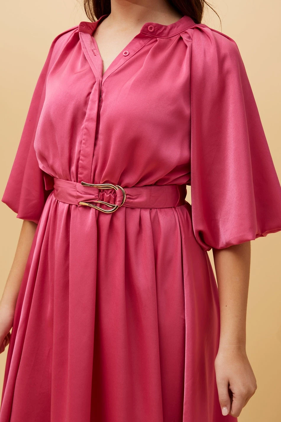 QUEENIE SATIN MIDI DRESS 7 QUEENIE SATIN MIDI DRESS - Image 5