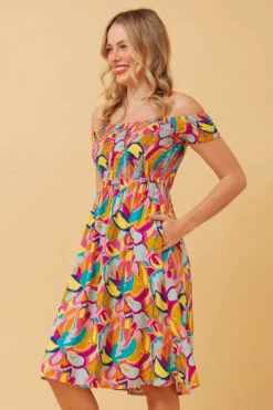 ROBIN ABSTRACT PRINT SHORT DRESS -Femme Connection Sales 3da76c137555912a4a80b6ccefda1aa7