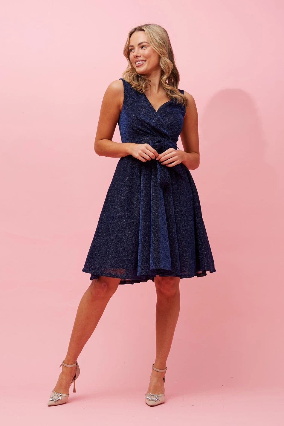 SLEEVELESS SHORT GLITTER DRESS 16 SLEEVELESS SHORT GLITTER DRESS - Image 14