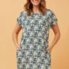 PAULA FLORAL PRINT SHIFT DRESS -Femme Connection Sales 3f40ef30ad7f69548ff356e2250bbece