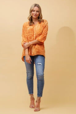 ROSETTA SEQUIN TIE DYE DETAIL TOP -Femme Connection Sales 3f46fd95c35c39f061b4be7a9f996398