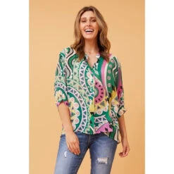 BELINA BOHO PRINT TOP -Femme Connection Sales 3f6664e61d257c3d0fa78947bf693c55