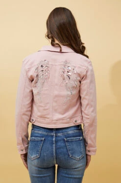 DESTINY SEQUIN WING DENIM JACKET -Femme Connection Sales 3ff26f5fa82513c67db8914d80a96a50