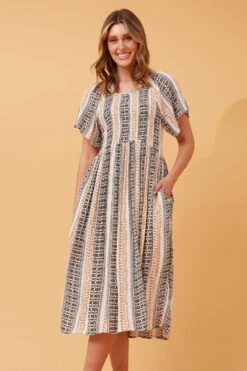 PRIYANKA ABSTRACT BOHO MIDI DRESS -Femme Connection Sales 409f7eb1deb384ca4cb43056a11a8c07