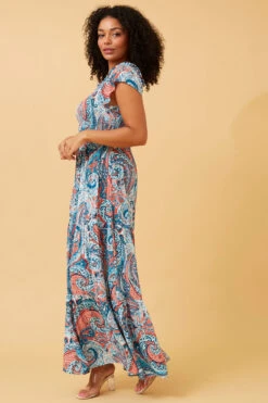 FABIAN PAISLEY BOHO MAXI DRESS -Femme Connection Sales 40ce6641acba53e27e10d62057893a4b
