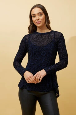 LUISA FLORAL FLOCKING TOP 12 LUISA FLORAL FLOCKING TOP -Femme Connection Sales 4198ca3c665f687714e7c291329ff98f