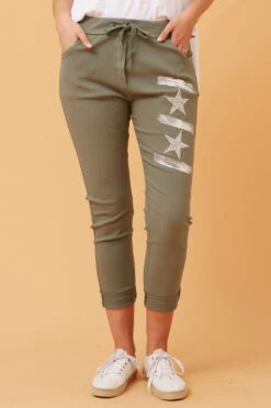 JANJA SEQUIN STAR PRINT JOGGERS -Femme Connection Sales 42684eddd7fa9cd381756164d607a07e