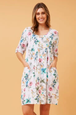 PISA FLORAL LINEN DRESS -Femme Connection Sales 428cdcdafdf1eb28f8f37ec90a01176f