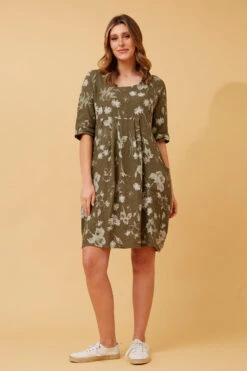 PISA LINEN FLORAL SHORT DRESS -Femme Connection Sales 43696381a0e1b4ed27f9c72a8ecac767