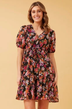 KIKI FLORAL TIERED SHORT DRESS -Femme Connection Sales 43b72b46b25998cf4e0720114a33cfb6