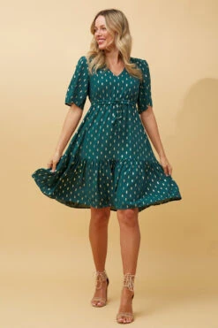 DIAMOND TEARDROP FOIL PRINT SHORT DRESS -Femme Connection Sales 445b627e77293d8bcca6db3f8d15f243