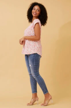 SHELLY FLORAL PRINT SHELL TOP -Femme Connection Sales 453c1272239ac0edf1f6483ed0ddc553