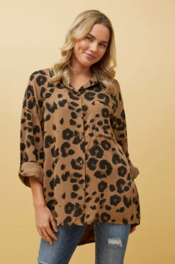 HAVANA ANIMAL PRINT SHIRT -Femme Connection Sales 458139c21148bcff3dfa4b8330376285