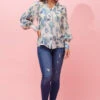BELLE LONG BALLOON SLEEVE FLORAL SHIRT 2 BELLE LONG BALLOON SLEEVE FLORAL SHIRT -Femme Connection Sales 45c953319a579314e117962d0a25adc2