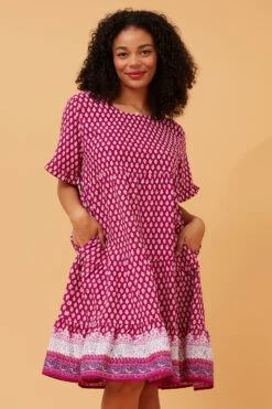 KELLY BORDER PRINT DRESS -Femme Connection Sales 469b5e0bc22b5af94e83d3ed6d886cbb
