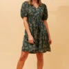 MONICA FLORAL SHORT DRESS -Femme Connection Sales 469e6a19a48ac71deec5397cbbf17fa1