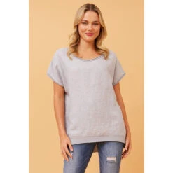 NERIDA LUREX LINEN TOP 25 NERIDA LUREX LINEN TOP -Femme Connection Sales 46bb5c1beddc1357bf4eb1aee326355e