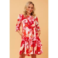 NIKO FLORAL SHORT DRESS -Femme Connection Sales 4708b73315b4200ea18747b190f7ef37