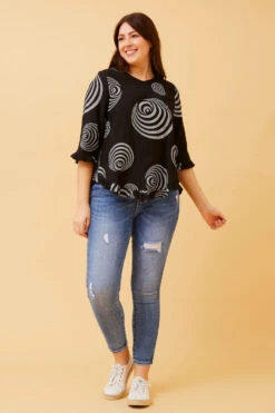 LILIBET FRILL SLEEVE TOP -Femme Connection Sales 472b9d2f437165e2006235306530aae8