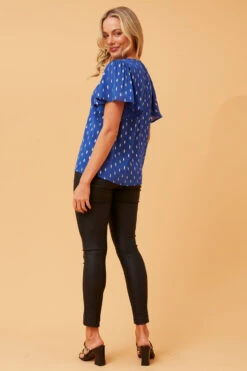 CANDICE GOLD FOIL PRINT TOP -Femme Connection Sales 4853ab8d317b0d01f6c91b46334ce896