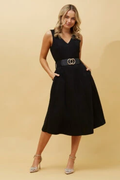 AZARIA SLEEVELESS MIDI DRESS