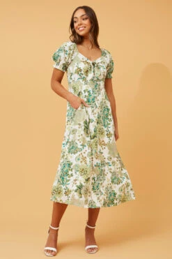 FAITH BOW FRONT MIDI DRESS -Femme Connection Sales 48a51f96046f9d0c4bd898336601eead