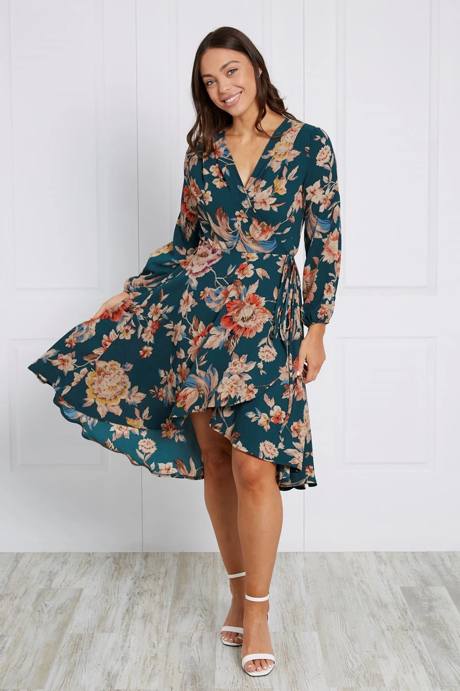 FLORAL WRAP DRESS 3 FLORAL WRAP DRESS