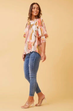 ELEGANT ABSTRACT PRINT BLOUSE 13 ELEGANT ABSTRACT PRINT BLOUSE -Femme Connection Sales 49197e313e105b6577bd3a2c90ef52b2