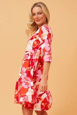 NIKO FLORAL SHORT DRESS -Femme Connection Sales 497cd135e7c612dd4eeb9954ef350886