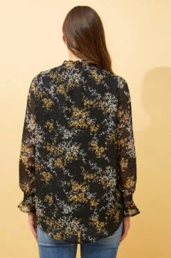 DIANA LEAF PRINT BLOUSE -Femme Connection Sales 498ea030726375106938a05f240e9a30