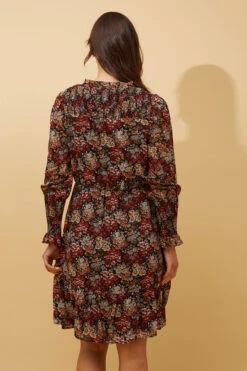 GIANNA HIGH NECK FLORAL SHORT DRESS -Femme Connection Sales 4ad2921b3c516b2164817e6b215aff67