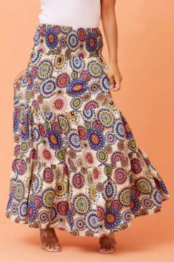 BETTINA ABSTRACT BOHO MAXI SKIRT