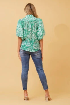 WILKIE PUFF SLEEVE BOHO SHIRT -Femme Connection Sales 4bfed312e0d7ad66ebdc62b89098cfd7